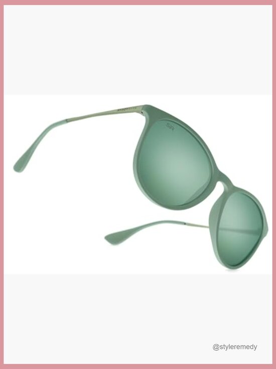 Lightweight Polarized Sunglasses with Brushed Metal Frame main image 4